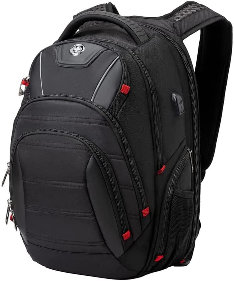 Swissdigital Design Circuit College Business Travel Backpack TSA Friendly Built in USB Charging RFID Protection Fits Laptops up to 15.6" Black (J14-BR) - Image 2